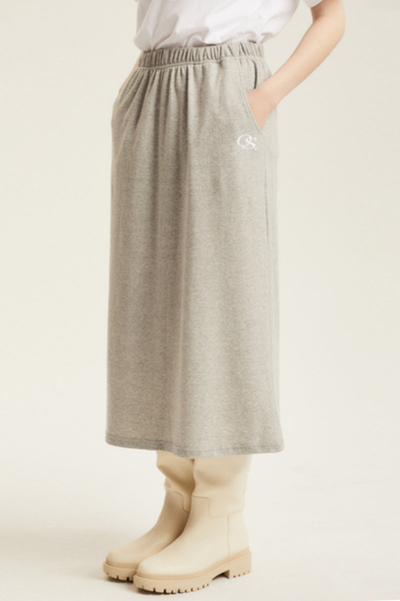 OSスウェットロングスカート/ OS sweat shirt long skirt - 2COLOR