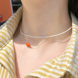 BASIC LEATHER Necklace (12color) (6655478825078)