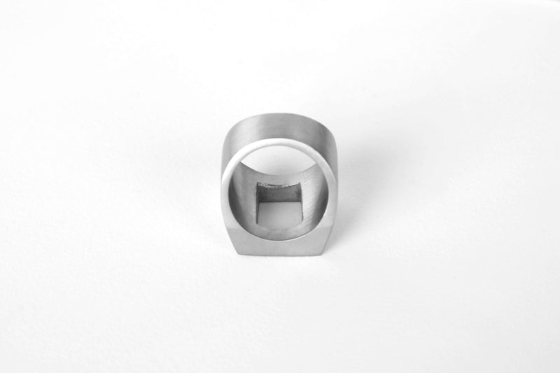 SQUARE OURLINE RING (SURGICAL STEEL) (6567189971062)