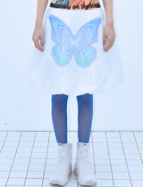 Code Butterfly Balloon Skirt WHITE