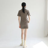 filter zipper mini dress (6686447042678)