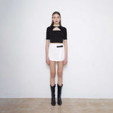 Buckle pleats skirt (white) (6582416146550)