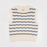 ウェーブニットベスト/Wave knit vest