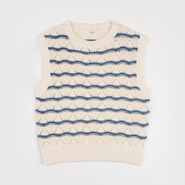 ウェーブニットベスト/Wave knit vest