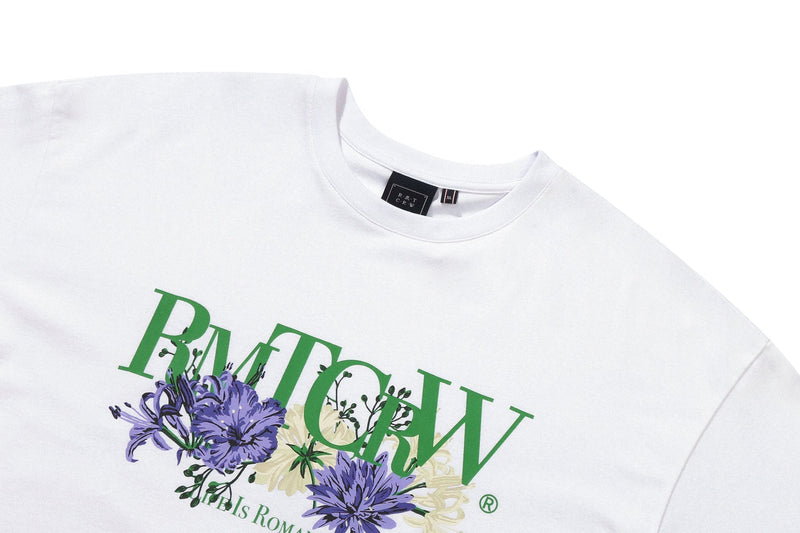 リセントロゴフラワーTシャツ / RECENT LOGO FLOWER TEE_WHITE