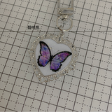 Pearl butterfly Resin Keyring (6632710373494)