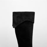 アンカフォールディングスエードロングブーツ/Anka folding suede long boots