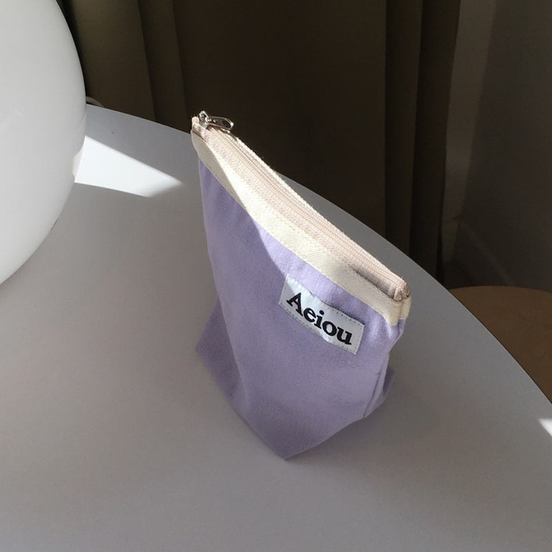 Aeiou Basic Pouch (M size) very light purple (6552172626038)