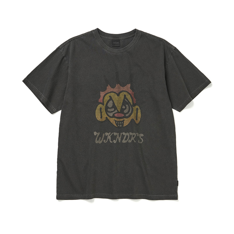 FACE LOGO PIGMENT DYED T-SHIRT (CHARCOAL)