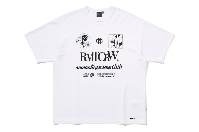 モノクロームスローガンTシャツ / MONOCHROME SLOGAN TEE_WHITE