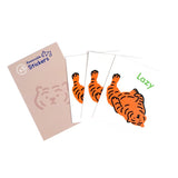 LAZY TIGER REMOVABLE STICKERS (6538524721270)