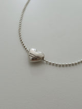 ラブピアスネックレス/love pierce necklace - silver