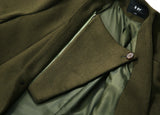 collarless front cover coat khaki (6615481614454)