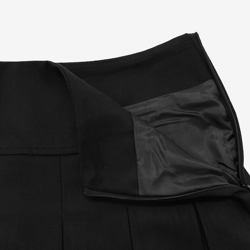 ドビンウーレンプリーツスカート / Dobbin woolen pleated skirt