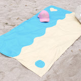 ハートイェンヤンタオルビーチマット / Heart yinyang towel mat (4color)