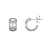 [24SP]glossy metal hoop earring