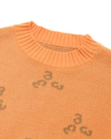 333 Pattern Knit Pullover/Orange (4622829977718)