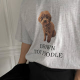 Robe Toy Poodle Short Sleeve Shirt (3color) (6699497062518)