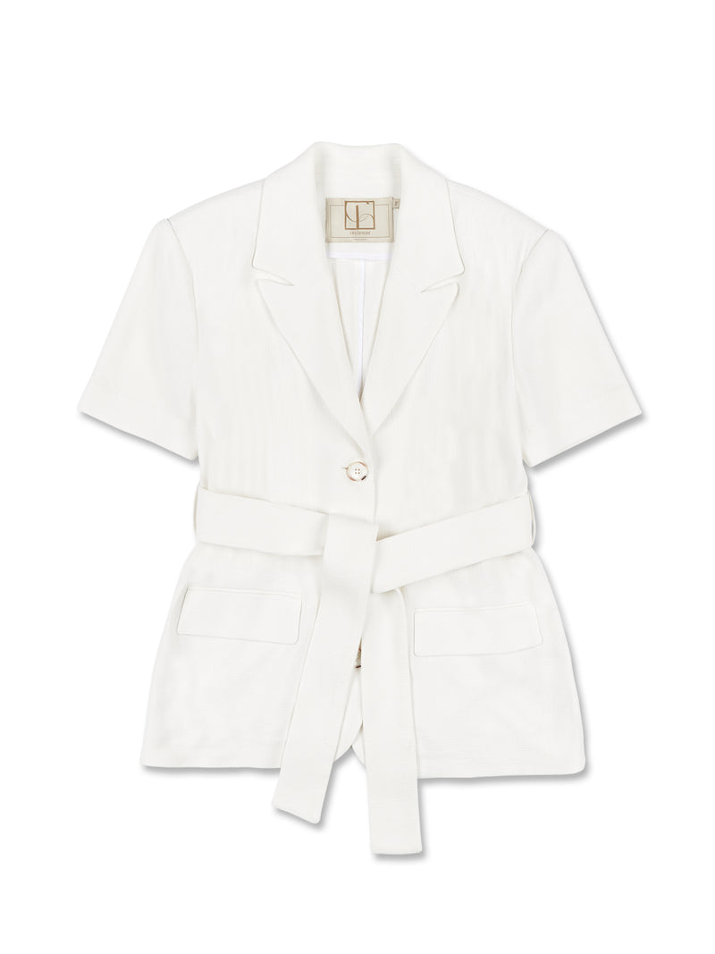 [BREEZE] Half Sleeve Linen Jacket_WHITE (CTD1) (6553320915062)