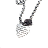 ハートネックレス / Heart&Square surgical necklace (handmade) (4624883581046)