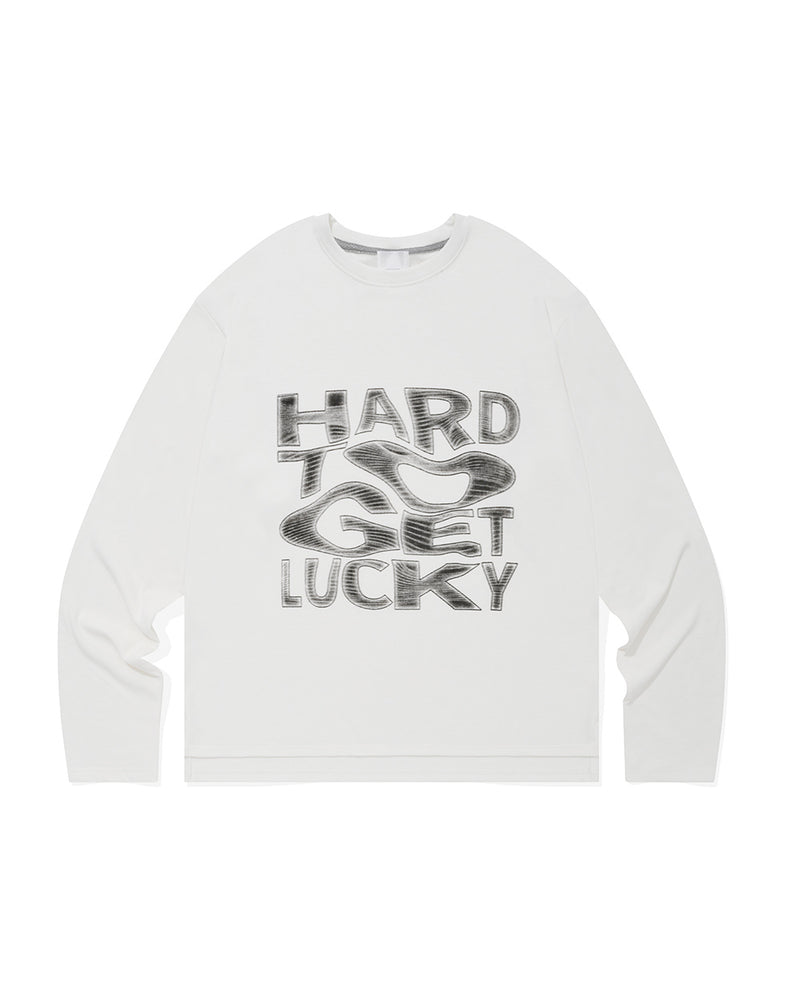 Hard To Get Lucky L/S/White (4622811103350)