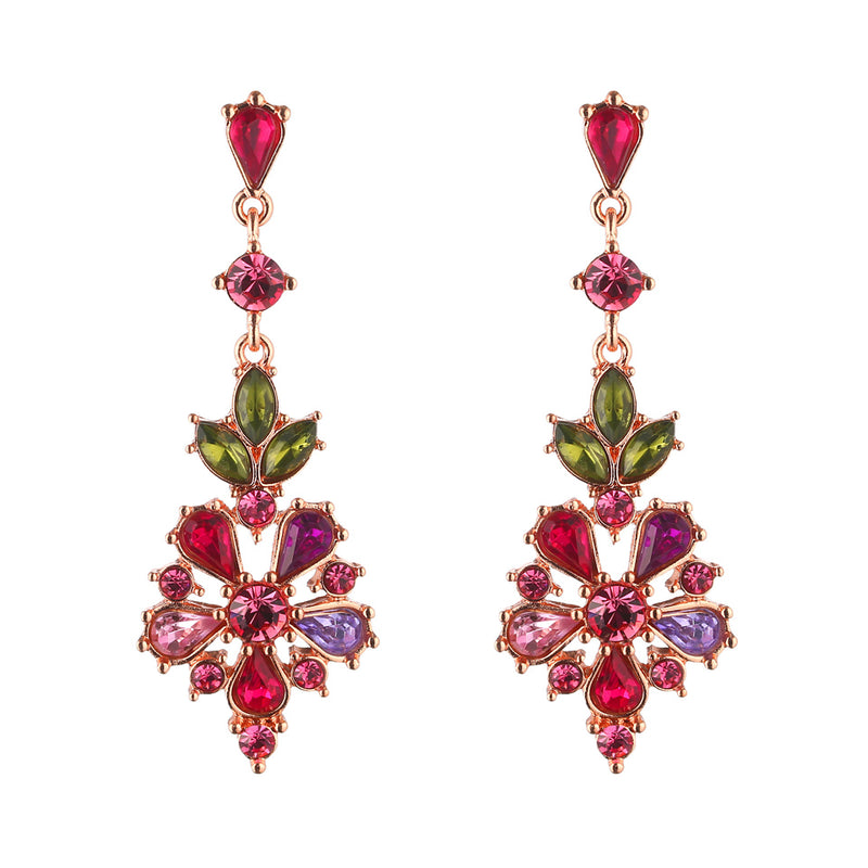 drop pentagon flower earrings (6565967954038)