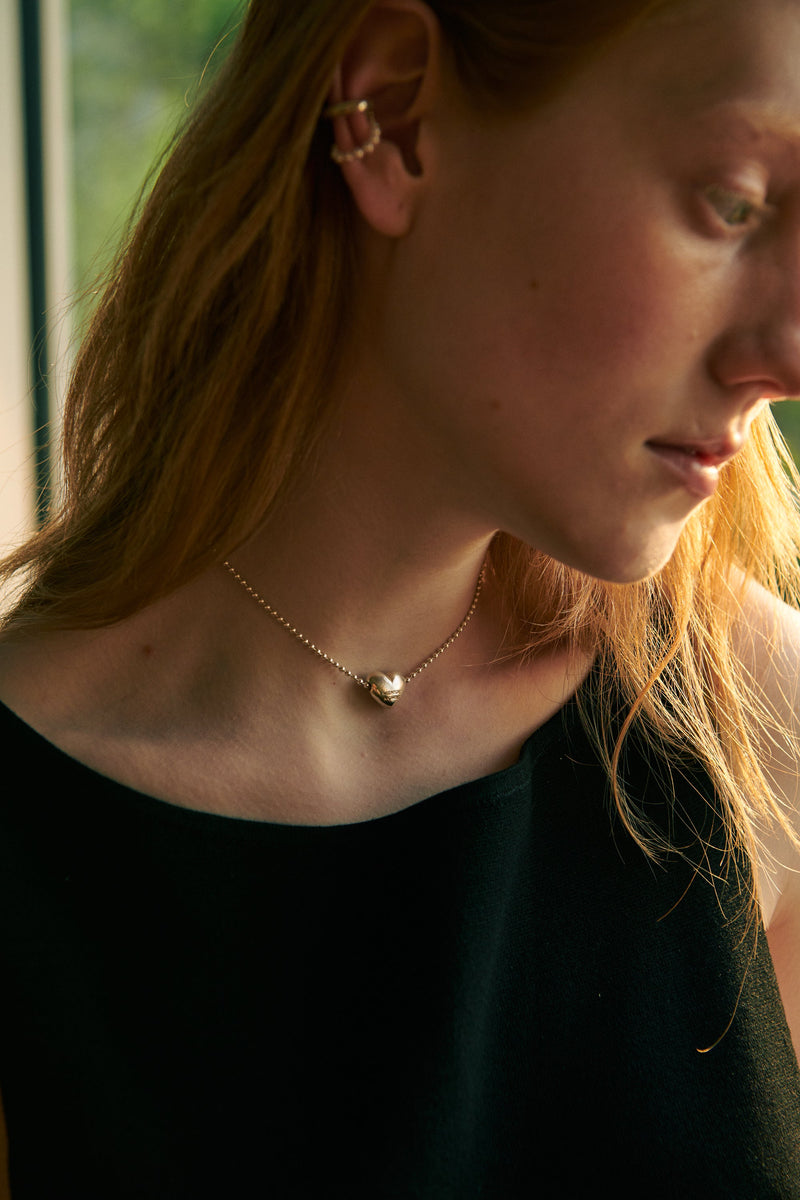 ラブピアスネックレス/love pierce necklace - silver