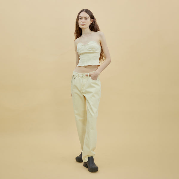 Low-Rise Butter Yellow Jeans (YELLOW)