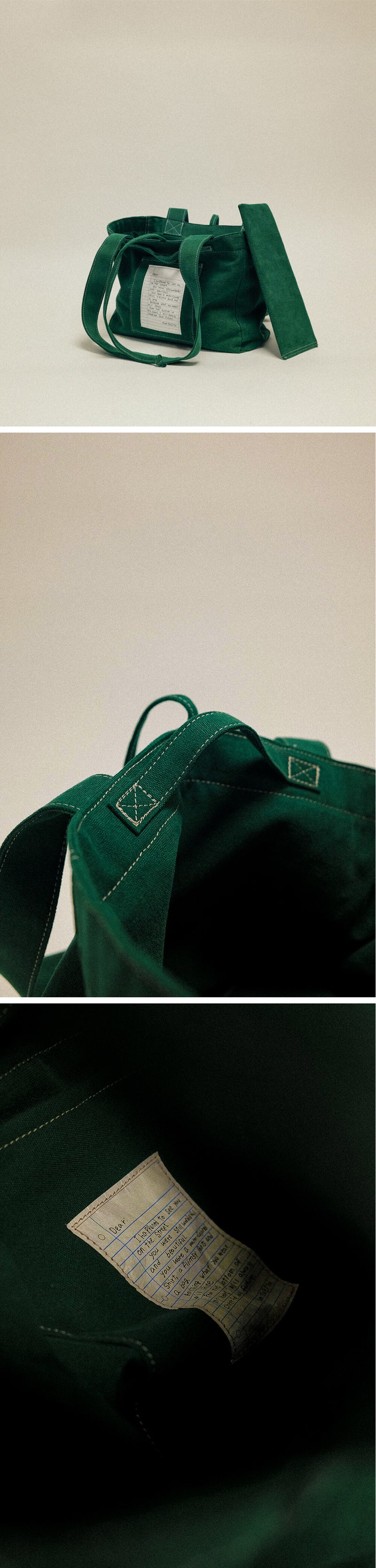 (スモール) ビンテージキャンバスバッグ / (Small) Vintage Canvas Bag - Green