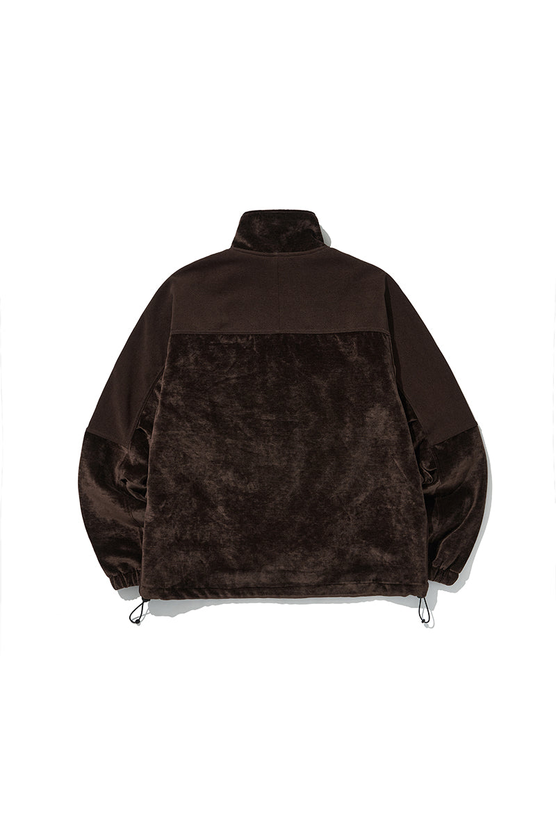 2トーンベロアジャケット/Two tone velour jacket [brown]