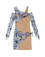 インアウト3Ⅾプリントドレス/In&Out 3D Printed Dress _ Beige