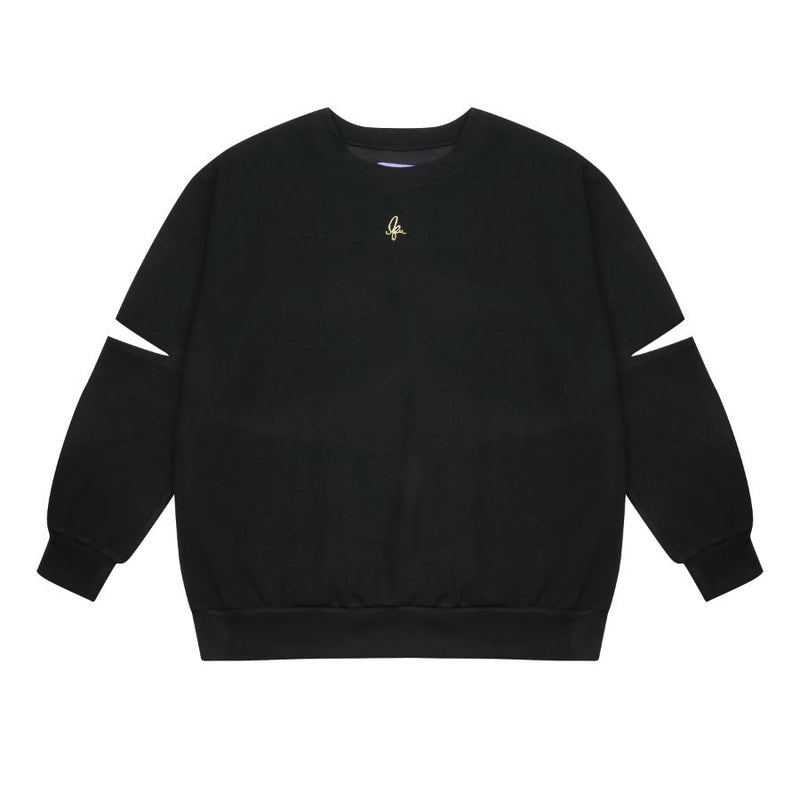 Twinkle Embroidery Slit Sweatshirts ( 2 Colors ) (6546911658102)