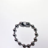 シンプルティックシルバーボールチェーンブレスレット/Simple thick silver ball chain bracelet