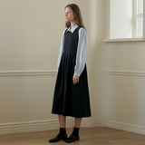シャーリングスリーブレスドレス / Shirring sleeveless dress