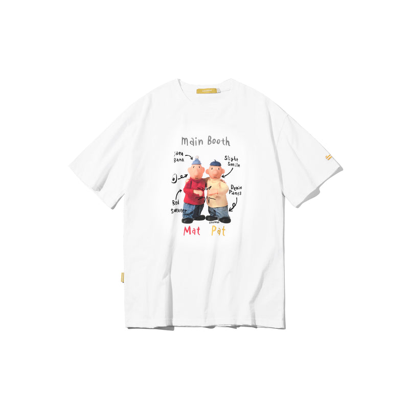 [パット&マット]QnA半袖Tシャツ / [Pat&Mat] QnA T-shirt(WHITE)
