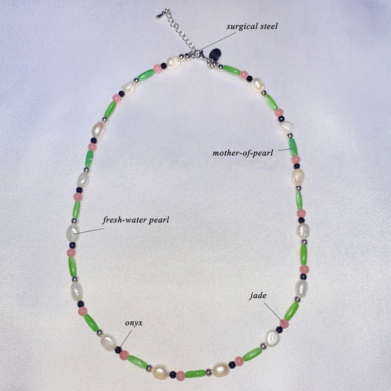 スプリングジェムストーンネックレス / spring gemstone necklace