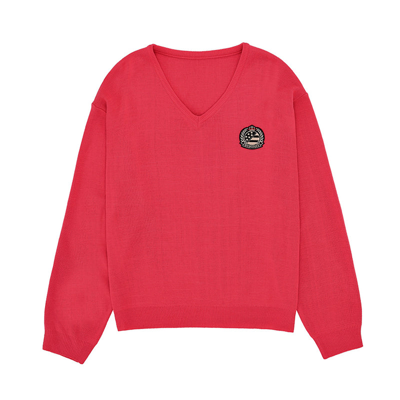 memories emblem knit(coral pink)