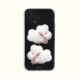 コットンバニーポポジェリーハードアイフォンケース/Cotton bunny popo Jelly Hard phone case ivory