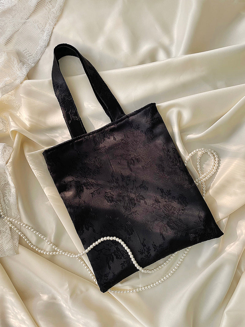 ローズ刺繍サテンミニバッグ (ミニサイズ) / Rose Broderie Satin Mini bag (MINI SIZE)
