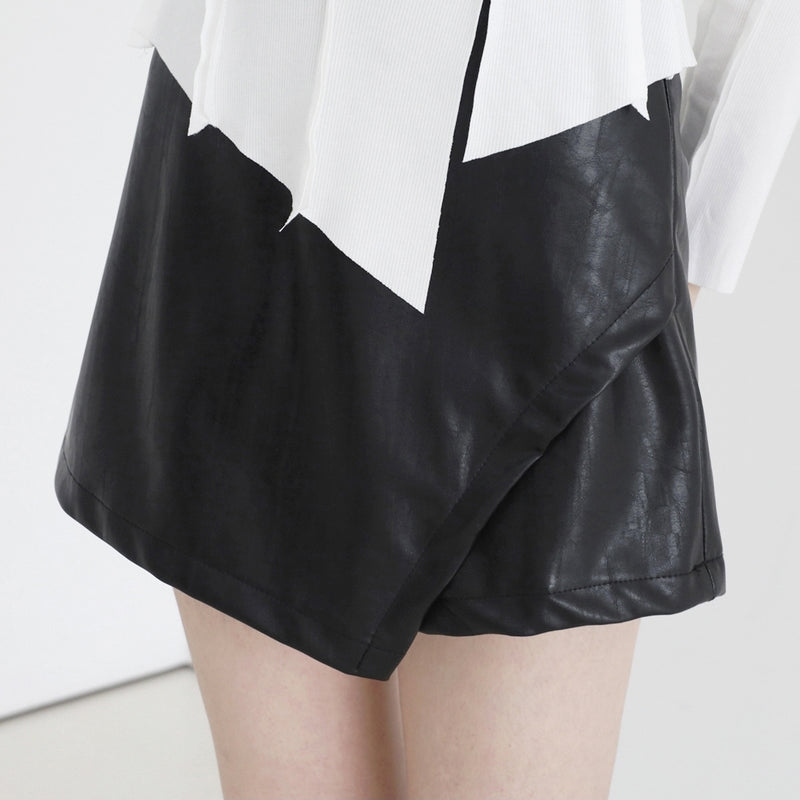 Oel Leather Skirt Pants (6687852593270)