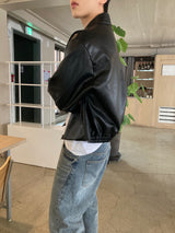クラックバイカーレザージャケット / Crack biker leather jacket
