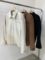 ミニマルスエードジャケット / Minimal suade jacket (3color)