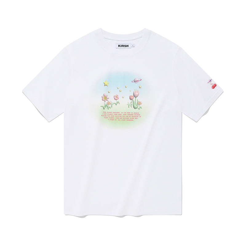 チェリープラネットポイントTシャツ／CHERRY PLANT POINT T-SHIRT [WHITE]
