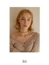 Khaki knit layered necklace (6609517084790)