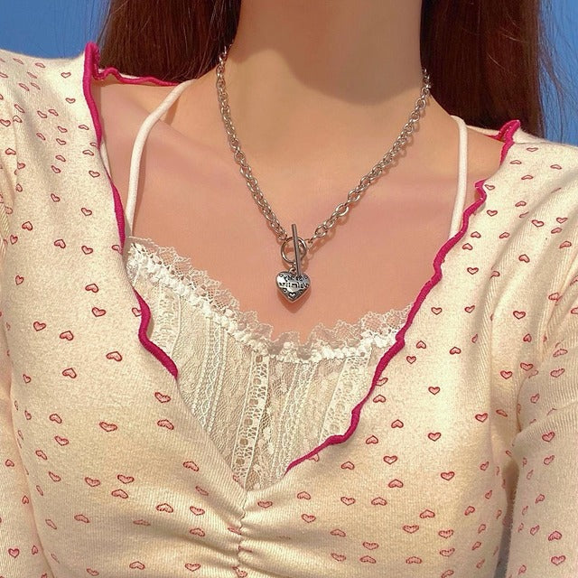 Cozy toggle heart necklace (6664244330614)