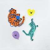 OOPS & HEY TIGER 4PCS STICKERS (6538533011574)