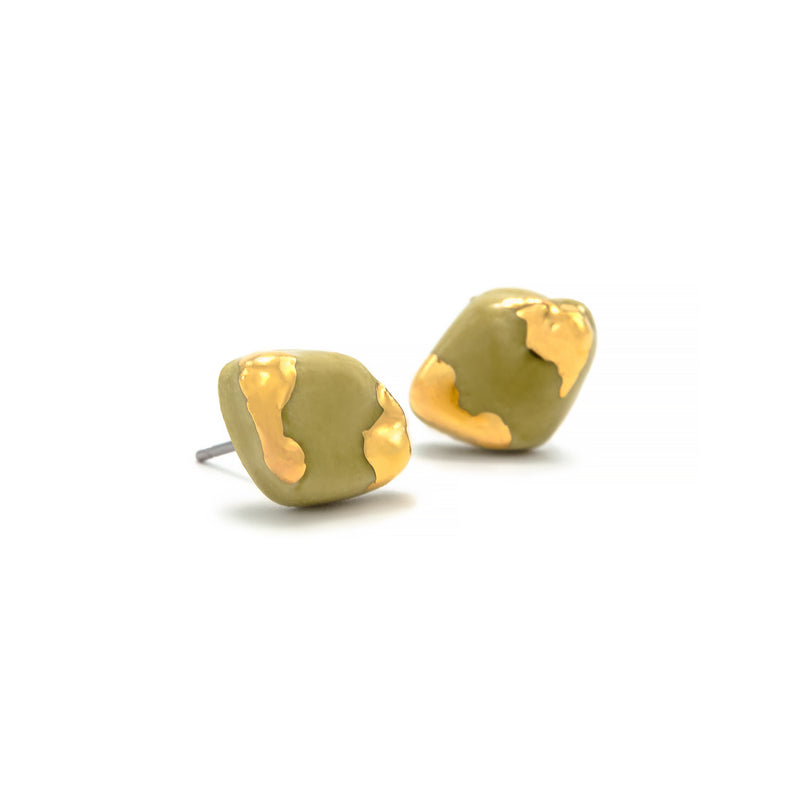 Holiday daily rhombus ceramic earring(OL) (6642400329846)