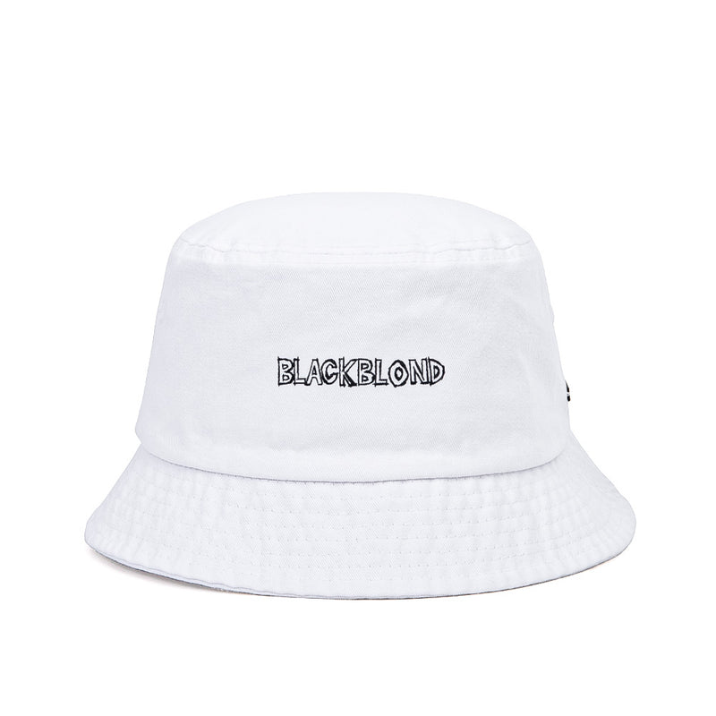 BBDボーダーグラフィッチロゴバケットハット(白)/BBD Border Graffiti Logo Bucket Hat (White)