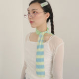 パステルグリーンスカーフ / pastel green scarf