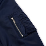 [UNISEX] Reversible Logo-Appliqued Cotton-Corduroy Bomber Jacket (Blue)